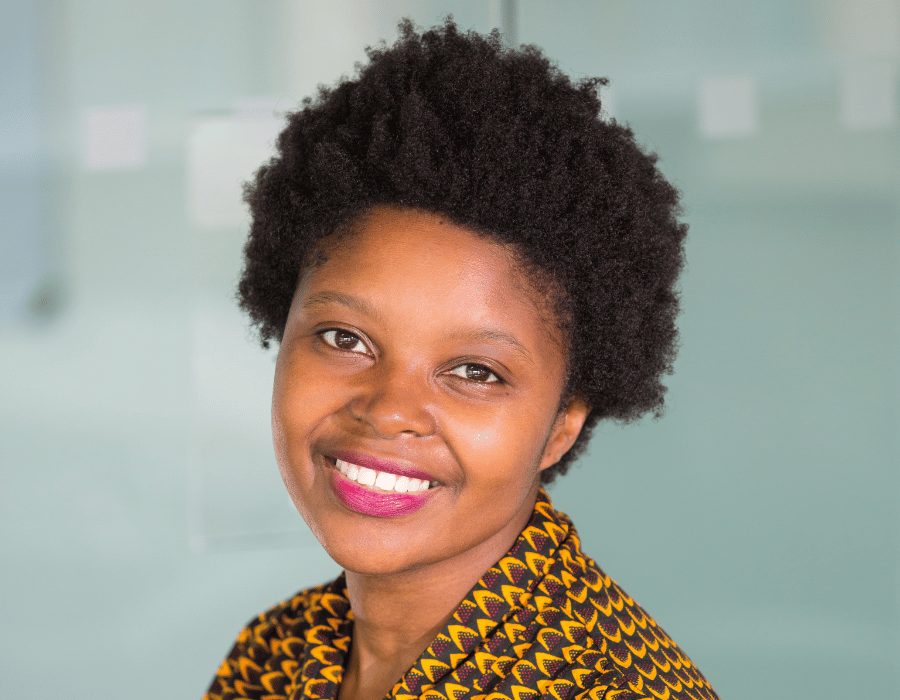 a woman smiling at the camera