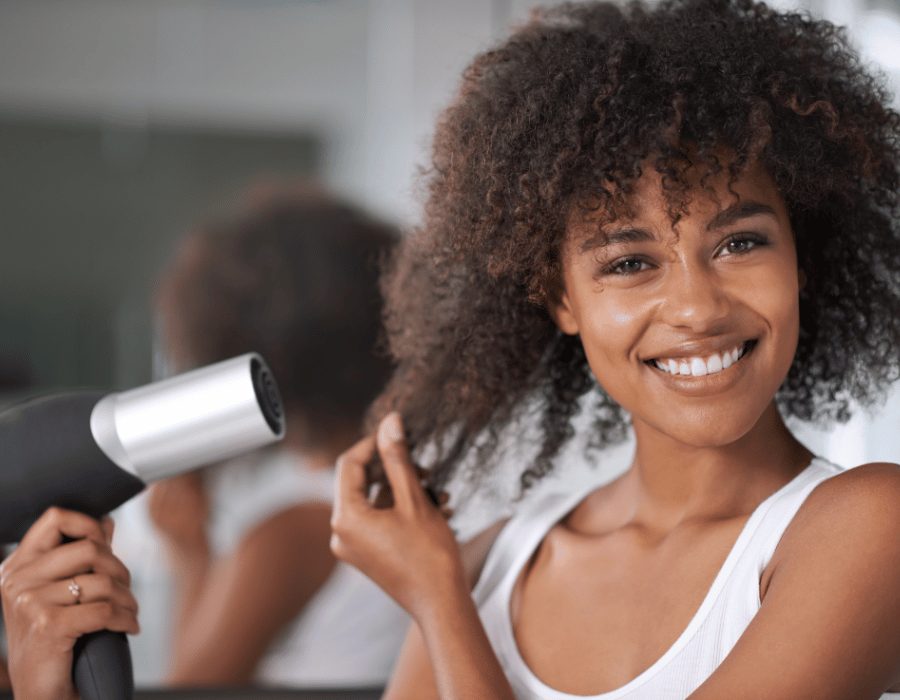 how to blow dry relaxed hair